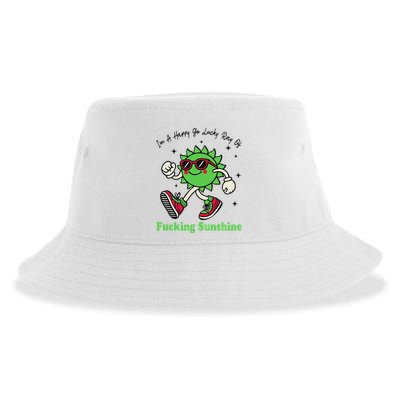 IM A Happy Go Lucky Ray Of Fucking Sunshine With Sunglasses Sustainable Bucket Hat