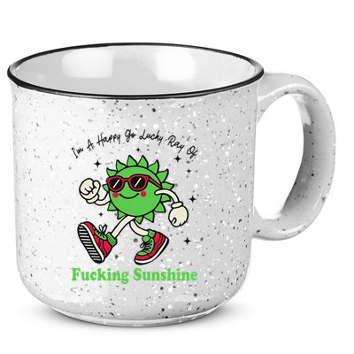 IM A Happy Go Lucky Ray Of Fucking Sunshine With Sunglasses 15oz Campfire Ceramic Mug