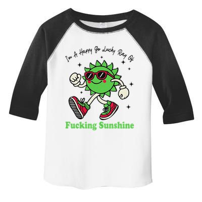 IM A Happy Go Lucky Ray Of Fucking Sunshine With Sunglasses Toddler Fine Jersey T-Shirt