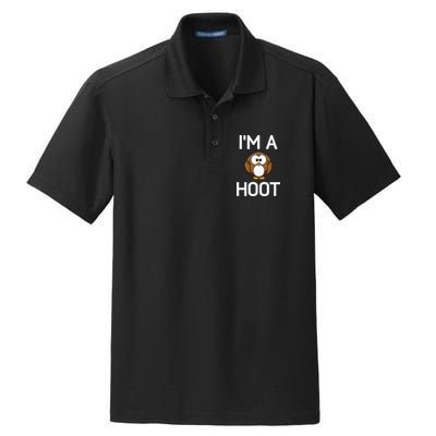 Im A Hoot Owl Pun Funny Jokes Sarcastic Sayings Dry Zone Grid Polo