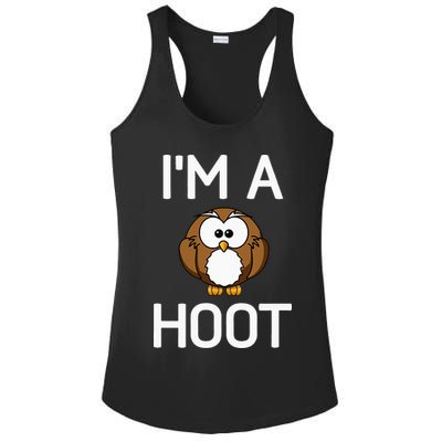 Im A Hoot Owl Pun Funny Jokes Sarcastic Sayings Ladies PosiCharge Competitor Racerback Tank