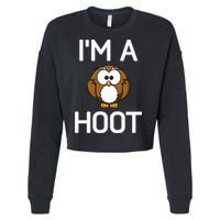 Im A Hoot Owl Pun Funny Jokes Sarcastic Sayings Cropped Pullover Crew