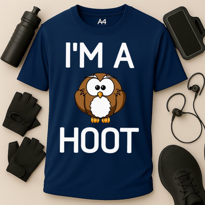 Im A Hoot Owl Pun Funny Jokes Sarcastic Sayings Cooling Performance Crew T-Shirt