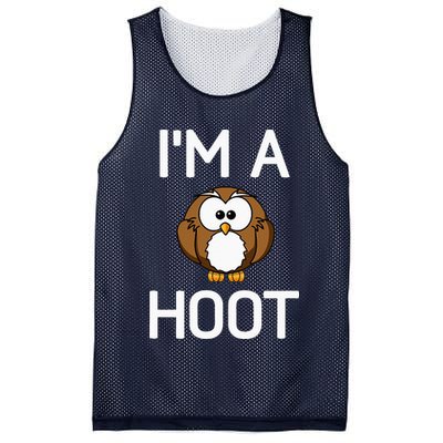 Im A Hoot Owl Pun Funny Jokes Sarcastic Sayings Mesh Reversible Basketball Jersey Tank