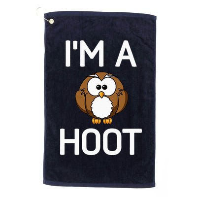 Im A Hoot Owl Pun Funny Jokes Sarcastic Sayings Golf Towel