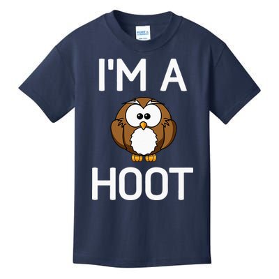 Im A Hoot Owl Pun Funny Jokes Sarcastic Sayings Kids T-Shirt