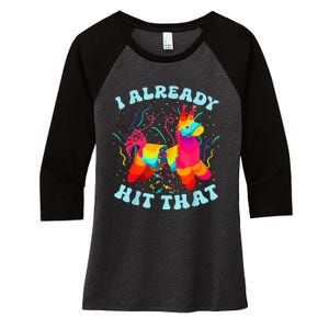 I Already Hit That Women's Tri-Blend 3/4-Sleeve Raglan Shirt