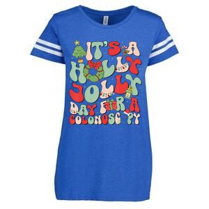 ItS A Holly Xmas Day For A Colonoscopy Christmas Matching Enza Ladies Jersey Football T-Shirt