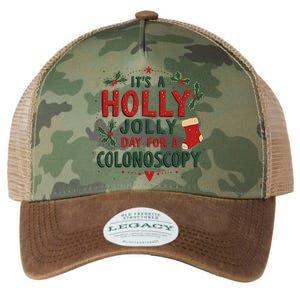 ItS A Holly Xmas Jolly Day For A Colonoscopy Legacy Tie Dye Trucker Hat