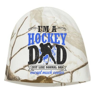 Im A Hockey Dad Just Like A Normal Dad Except Much Cooler Cool Gift Kati - Camo Knit Beanie