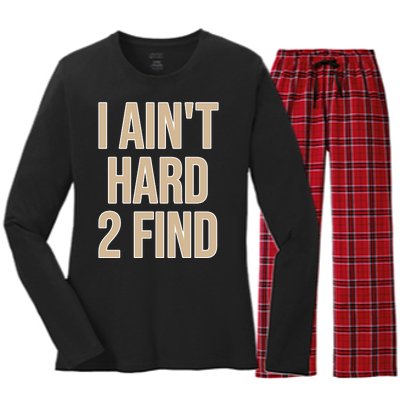 I Aint Hard 2 Find Buffaloes Football Women's Long Sleeve Flannel Pajama Set 