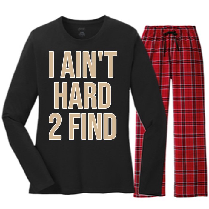 I Aint Hard 2 Find Buffaloes Football Women's Long Sleeve Flannel Pajama Set 