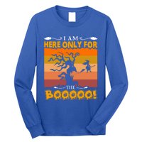 I Am Here Only For The Boooo Vintage Halloween Pumpkin Gift Long Sleeve Shirt