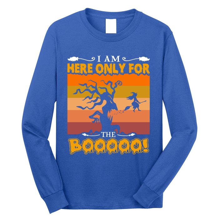 I Am Here Only For The Boooo Vintage Halloween Pumpkin Gift Long Sleeve Shirt