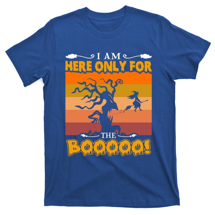 I Am Here Only For The Boooo Vintage Halloween Pumpkin Gift T-Shirt