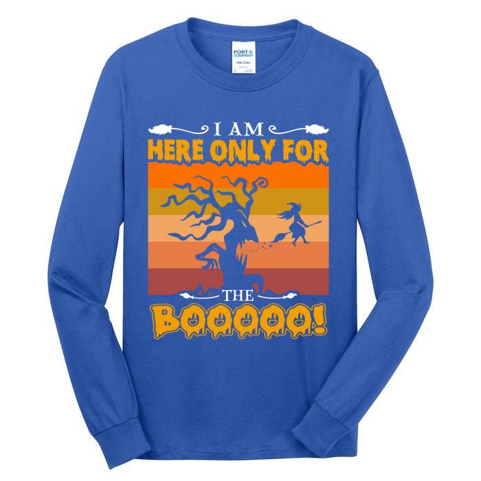 I Am Here Only For The Boooo Vintage Halloween Pumpkin Gift Tall Long Sleeve T-Shirt