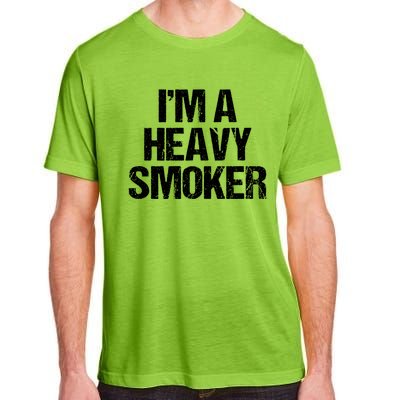 I'm A Heavy Smoker Bbq Grill Barbecue Meaningful Gift Adult ChromaSoft Performance T-Shirt