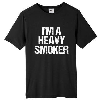 I'm A Heavy Smoker Bbq Grill Barbecue Meaningful Gift Tall Fusion ChromaSoft Performance T-Shirt