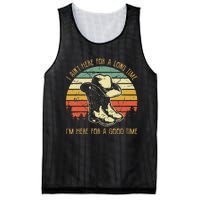 I Ain't Here For A Long Time I'm Here For A Good Time Mesh Reversible Basketball Jersey Tank