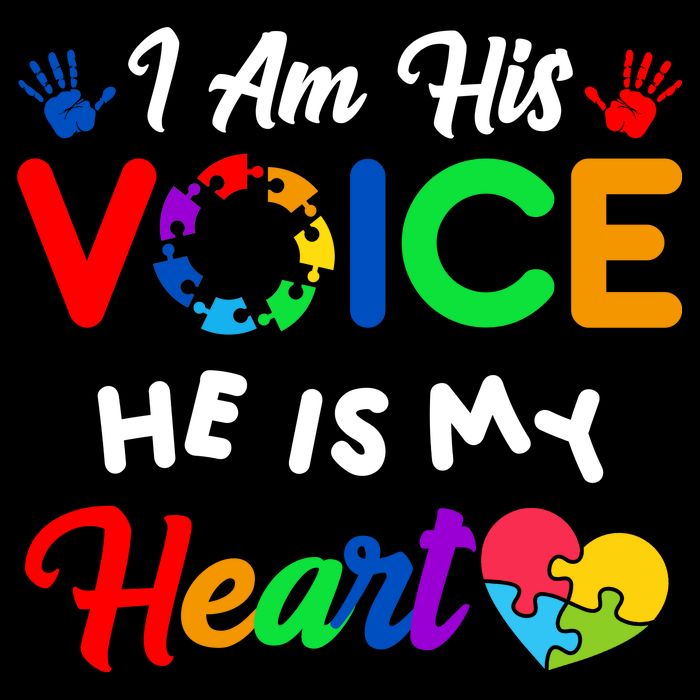 I Am His Voice He Is My Heart Autism Awareness Cooling Performance Crew T-Shirt