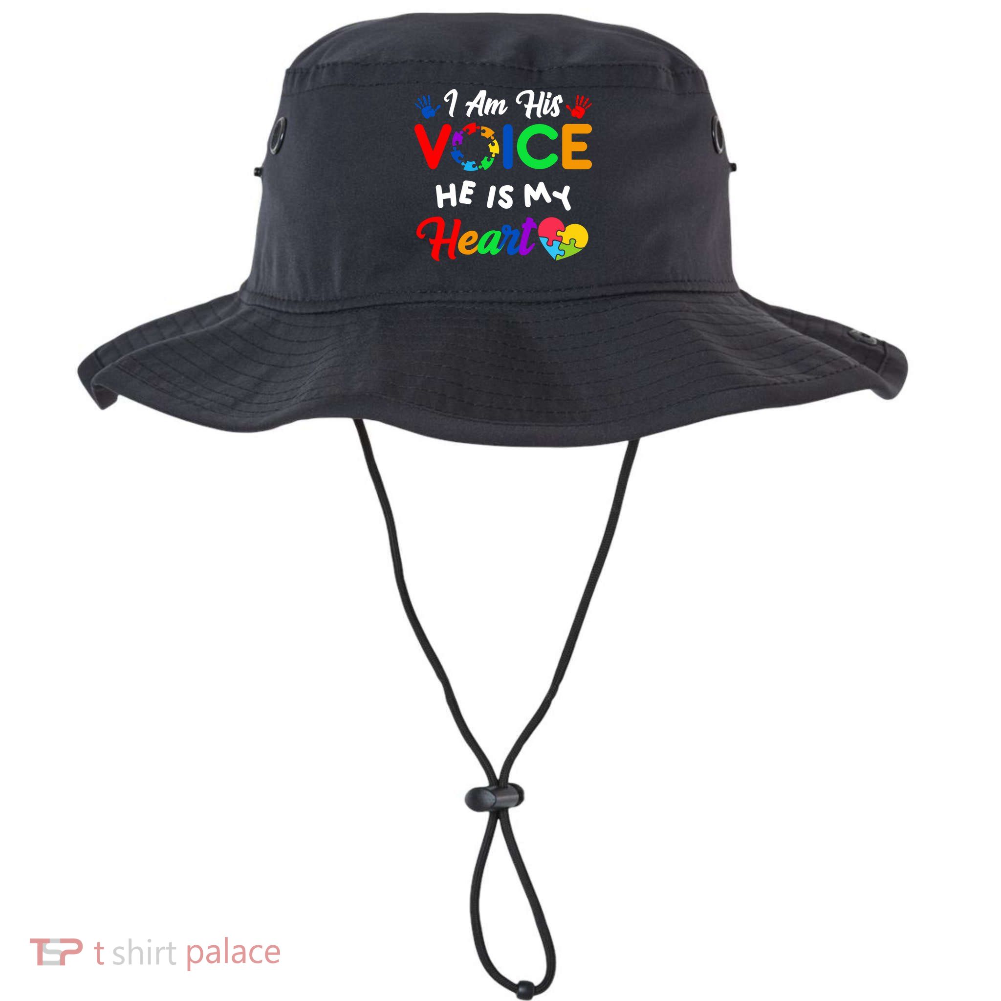 I Am His Voice He Is My Heart Autism Awareness Bucket Hat