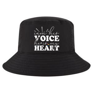 I Am His Voice He Is My Heart Autism Awareness Cool Comfort Performance Bucket Hat