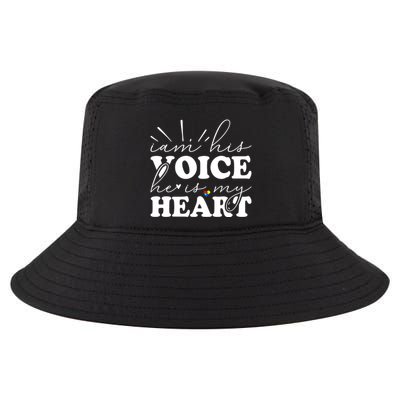 I Am His Voice He Is My Heart Autism Awareness Cool Comfort Performance Bucket Hat