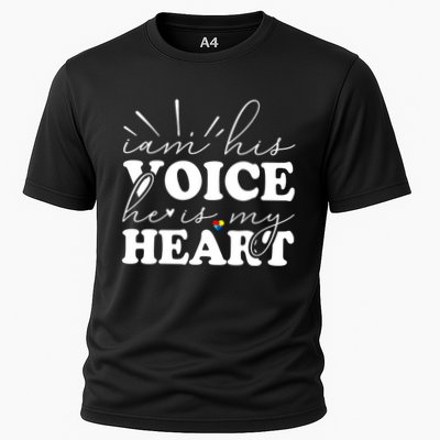 I Am His Voice He Is My Heart Autism Awareness Performance Shirt