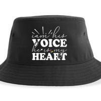 I Am His Voice He Is My Heart Autism Awareness Sustainable Bucket Hat