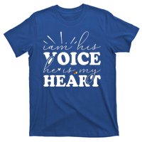 I Am His Voice He Is My Heart Autism Awareness T-Shirt