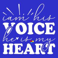 I Am His Voice He Is My Heart Autism Awareness Premium T-Shirt