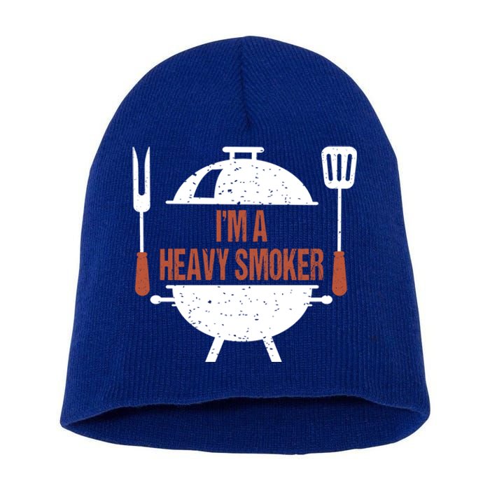 I'm A Heavy Smoker Bbq Grill Barbecue Gift Short Acrylic Beanie