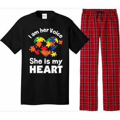 I Am His Voice He Is My Heart Autism Awareness Mom Dad Cute Gift Pajama Set