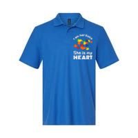 I Am His Voice He Is My Heart Autism Awareness Mom Dad Cute Gift Softstyle Adult Sport Polo