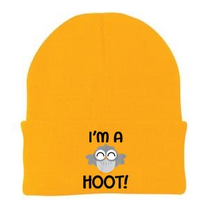 I'm A Hoot! Happy Little Owl Pun Knit Cap Winter Beanie