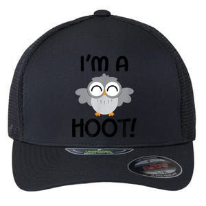 I'm A Hoot! Happy Little Owl Pun Flexfit Unipanel Trucker Cap