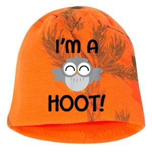 I'm A Hoot! Happy Little Owl Pun Kati - Camo Knit Beanie