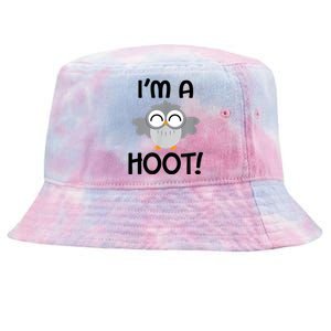 I'm A Hoot! Happy Little Owl Pun Tie-Dyed Bucket Hat