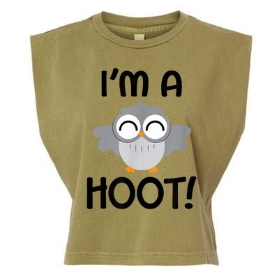 I'm A Hoot! Happy Little Owl Pun Garment-Dyed Women's Muscle Tee