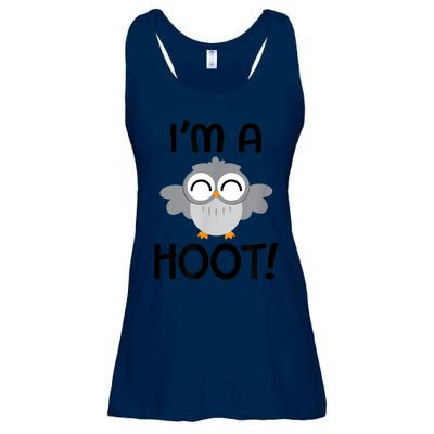 I'm A Hoot! Happy Little Owl Pun Ladies Essential Flowy Tank