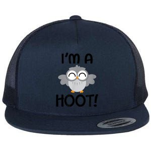 I'm A Hoot! Happy Little Owl Pun Flat Bill Trucker Hat