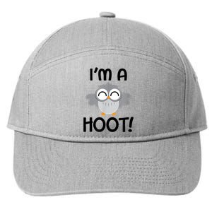 I'm A Hoot! Happy Little Owl Pun 7-Panel Snapback Hat