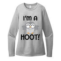 I'm A Hoot! Happy Little Owl Pun Womens CVC Long Sleeve Shirt