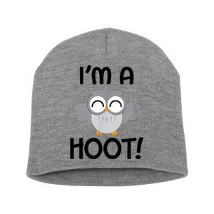 I'm A Hoot! Happy Little Owl Pun Short Acrylic Beanie