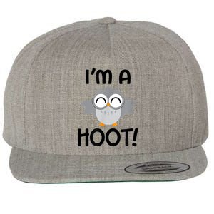 I'm A Hoot! Happy Little Owl Pun Wool Snapback Cap