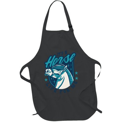 It's A Horse Life For Me Full-Length Apron With Pockets