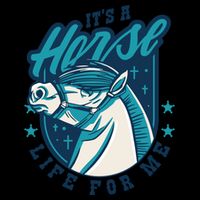 It's A Horse Life For Me Cropped Pullover Crew