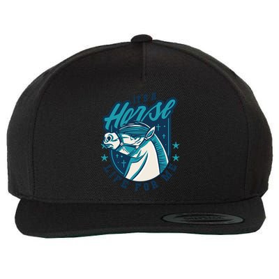 It's A Horse Life For Me Wool Snapback Cap
