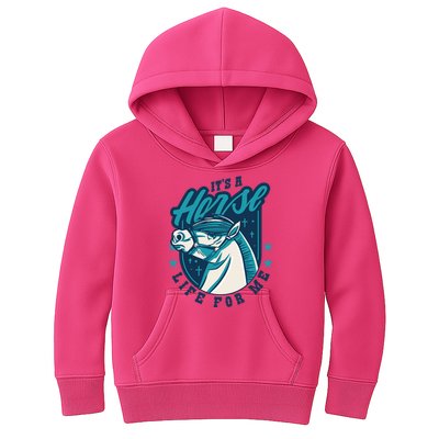 It's A Horse Life For Me Kids Hoodie