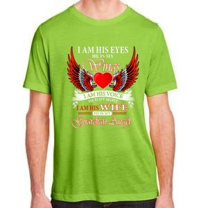 I Am His Wife He Is My Guardian Angel For Wife Lost Husband Gift Adult ChromaSoft Performance T-Shirt